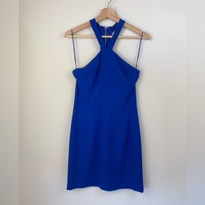 ERIN Erin Fetherston Blue Halter mini Dress Bodycon